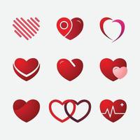 elemento de icono de logotipo de corazón vector