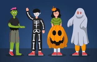 Costume Party on Halloween Celebration vector