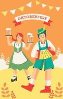 Celebrating Oktoberfest Concept vector