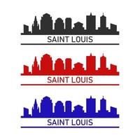 Skyline Saint Louis ilustrado sobre un fondo blanco. vector