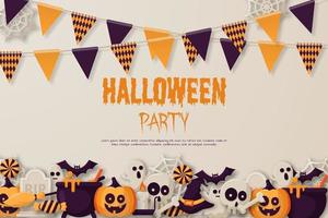 Happy Halloween Party Background. Vector illusration