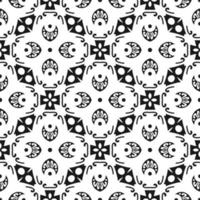 Seamless abstract black shape and line. Simple pattern ornament vector