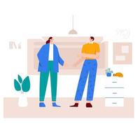 talking flat illustration vector