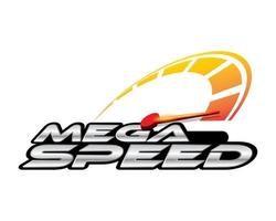 mega velocidad, vector de diseño de concepto.