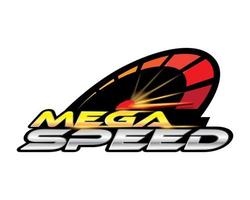 mega velocidad, vector de diseño de concepto.