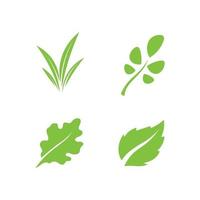 logotipos de diseño de ecología de hoja de árbol verde logotipo de naturaleza vector