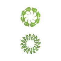 logotipos de diseño de ecología de hoja de árbol verde logotipo de naturaleza vector