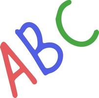 Vector isolated element back to school abc letters