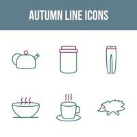 Unique Autumn Vector Icon Set