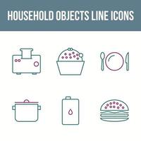 Unique Household Objects Vector Icon Set