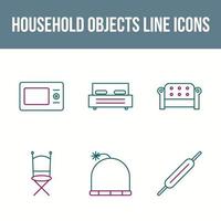 Unique Household Objects Vector Icon Set