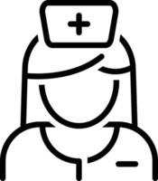Line icon for nurse vector