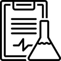 icono de línea para los resultados del experimento vector