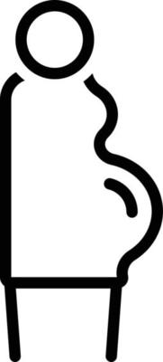 Line icon for pregnant