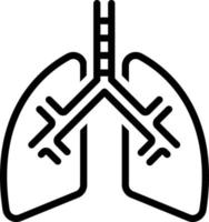 Line icon for lung vector