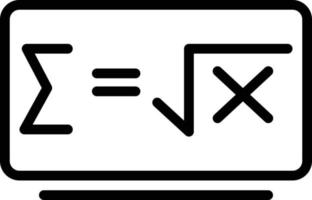 Line icon for math formula vector
