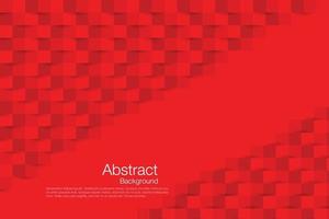 Red abstract texture. Vector background 3d paper art style.