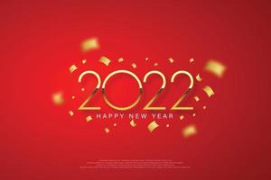 2022 Happy New Year elegant design. vector