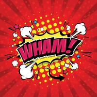 Wham Comic Speech Bubble, Cartoon. art and illustration vector file.