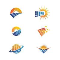 Ilustración de icono de vector de energía solar