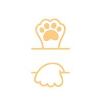 Paw Logo design vector illustration