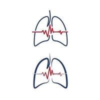 icono de vector de pulmón para diseño médico