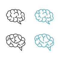 Health Brain vector illustration icon template