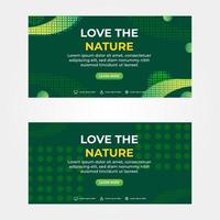 love the nature banner template. promotion banner design template vector