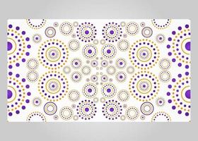 abstract orange and purple circle pattern background vector