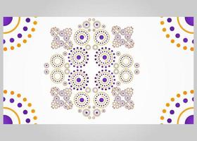 abstract orange and purple circle pattern background vector