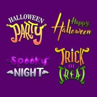 efecto de texto de halloween, ilustración de texto de halloween vector