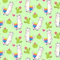 llama seamless pattern vector illustration