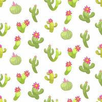 cactus vector ilustración de patrones sin fisuras