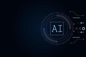 Artificial Intelligence ,AI chipset on circuit board, futuristic vector