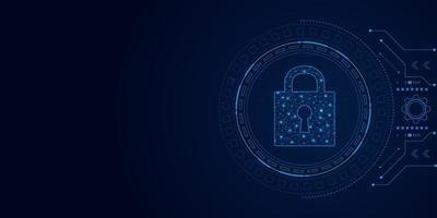 Cyber security technology concept , Shield With Keyhole icon vector