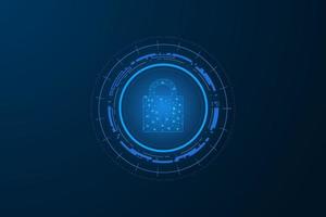 Cyber security technology concept , Shield With Keyhole icon vector