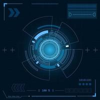 Sci fi futuristic user interface, HUD, Technology abstract background vector