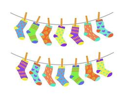 Find a pair of matching socks. Children education logic game vector