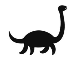 silueta del monstruo del lago ness o nessie vector