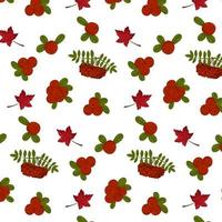Autumn pattern. Seamless background with autumn elements vector