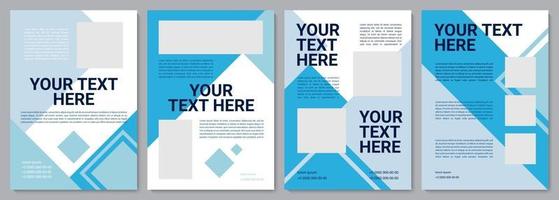 Blue company brochure template vector