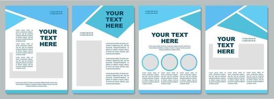 Geometric blue promotional brochure template vector