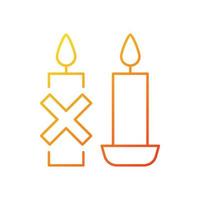 Use candleholder gradient linear vector manual label icon