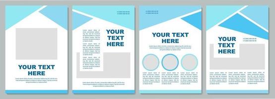 Geometric turquoise brochure template vector