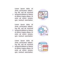 Digital marketing concept line icons with text vector