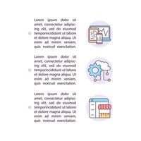 Digital marketing concept line icons with text vector