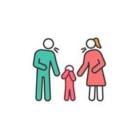 Parenting problems RGB color icon vector