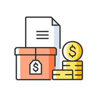 Accounts receivable RGB color icon vector