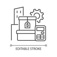 Assets management linear icon vector