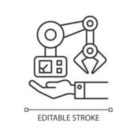 Machinery owning linear icon vector